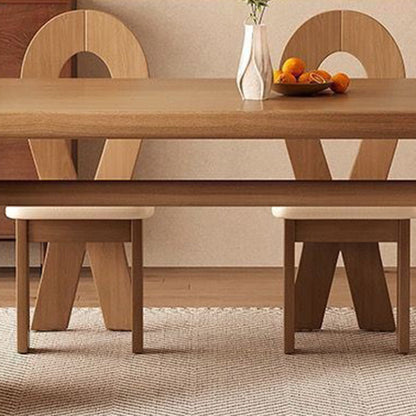 Traditional French Pine Wood Long Oval Square Coffee Table 1-Tier For Living Room
