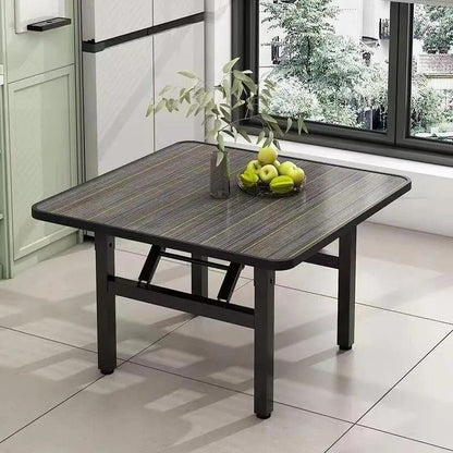 Contemporary Nordic Medium Density Fiberboard Carbon Steel Folding Square Coffee Table For Living Room