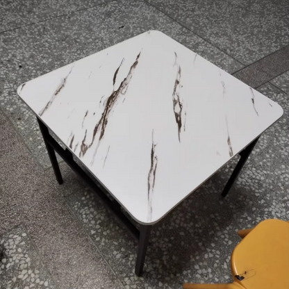 Contemporary Nordic Medium Density Fiberboard Carbon Steel Folding Square Coffee Table For Living Room