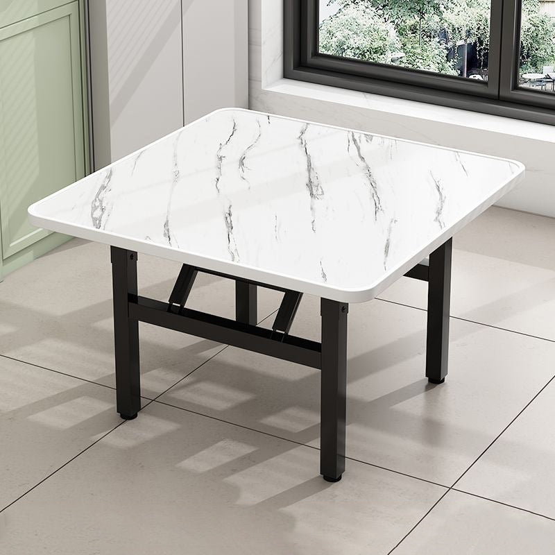 Contemporary Nordic Medium Density Fiberboard Carbon Steel Folding Square Coffee Table For Living Room