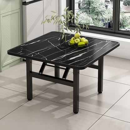 Contemporary Nordic Medium Density Fiberboard Carbon Steel Folding Square Coffee Table For Living Room