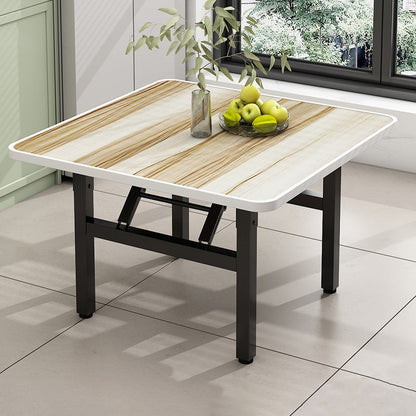 Contemporary Nordic Medium Density Fiberboard Carbon Steel Folding Square Coffee Table For Living Room