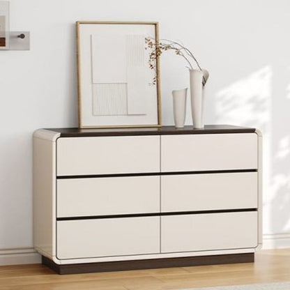 Traditional French Solid Wood Particle Board Pine Rounded Rectangular Storage Cabinet 2/5/6 Drawers For Living Room