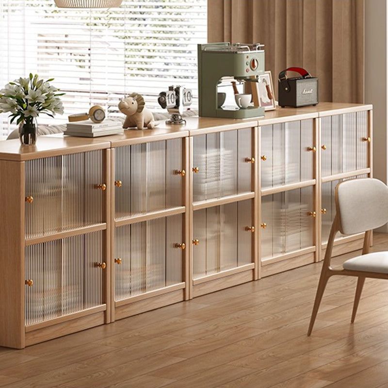 Traditional Chinese Ecoboard Acrylic Textured Rectangular Storage Cabinet 2/3 Tier For Living Room