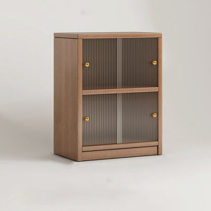 Traditional Chinese Ecoboard Acrylic Textured Rectangular Storage Cabinet 2/3 Tier For Living Room