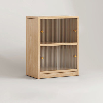 Traditional Chinese Ecoboard Acrylic Textured Rectangular Storage Cabinet 2/3 Tier For Living Room