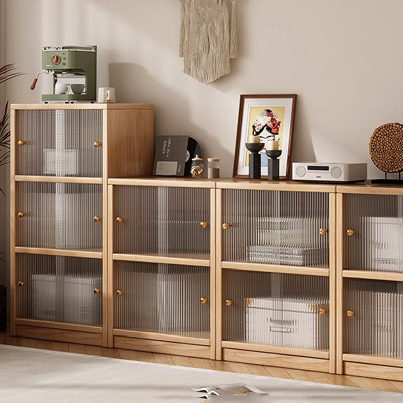 Traditional Chinese Ecoboard Acrylic Textured Rectangular Storage Cabinet 2/3 Tier For Living Room