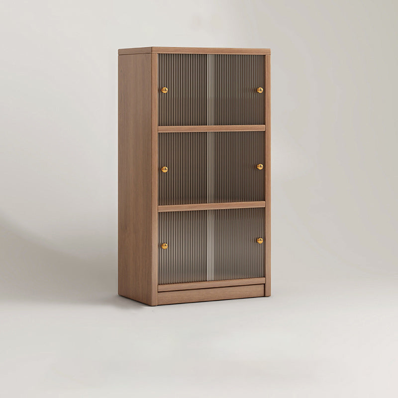 Traditional Chinese Ecoboard Acrylic Textured Rectangular Storage Cabinet 2/3 Tier For Living Room
