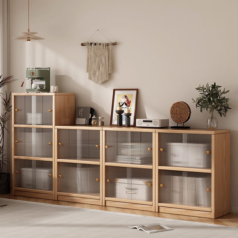 Traditional Chinese Ecoboard Acrylic Textured Rectangular Storage Cabinet 2/3 Tier For Living Room