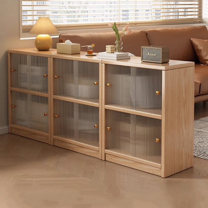 Traditional Chinese Ecoboard Acrylic Textured Rectangular Storage Cabinet 2/3 Tier For Living Room
