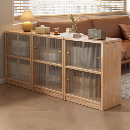 Traditional Chinese Ecoboard Acrylic Textured Rectangular Storage Cabinet 2/3 Tier For Living Room