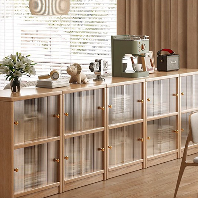 Traditional Chinese Ecoboard Acrylic Textured Rectangular Storage Cabinet 2/3 Tier For Living Room