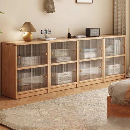 Traditional Chinese Ecoboard Acrylic Textured Rectangular Storage Cabinet 2/3 Tier For Living Room