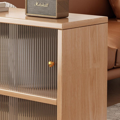 Traditional Chinese Ecoboard Acrylic Textured Rectangular Storage Cabinet 2/3 Tier For Living Room