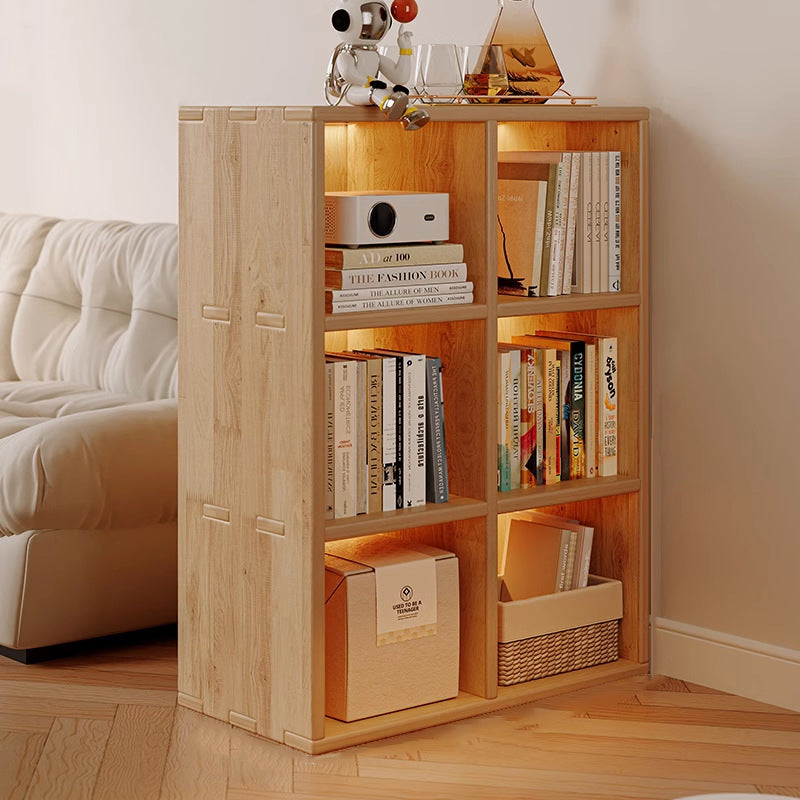 Traditional Chinese Pine Wood Open Square Storage Cabinet 6/8 Cabinets For Living Room