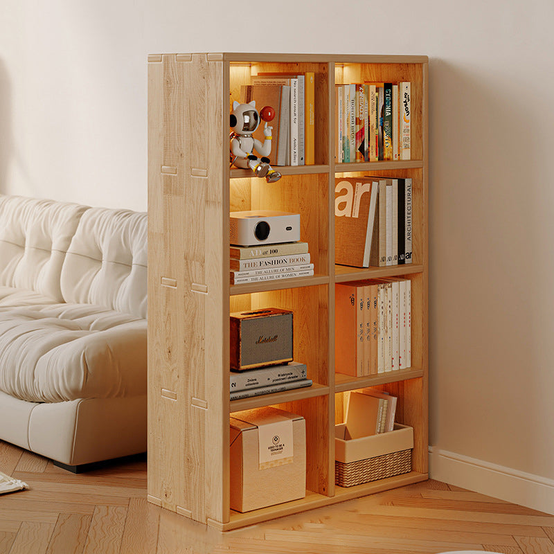Traditional Chinese Pine Wood Open Square Storage Cabinet 6/8 Cabinets For Living Room
