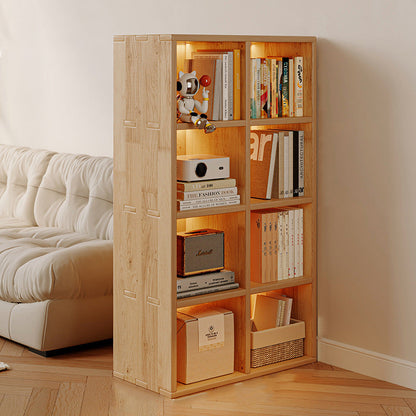 Traditional Chinese Pine Wood Open Square Storage Cabinet 6/8 Cabinets For Living Room