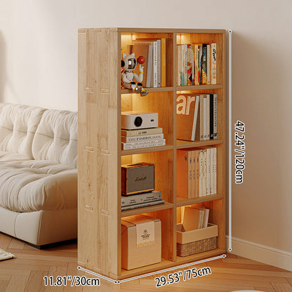 Traditional Chinese Pine Wood Open Square Storage Cabinet 6/8 Cabinets For Living Room