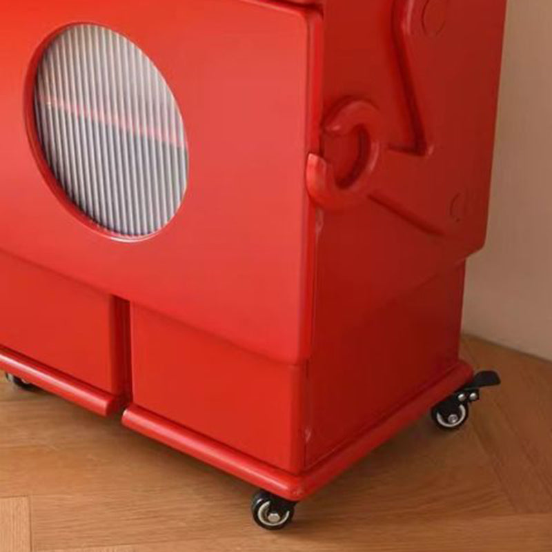 Contemporary Creative MDF Mobile Robot Side Table With 2 Storage For Living Room