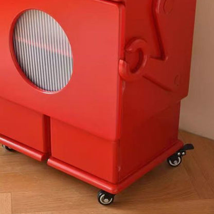 Contemporary Creative MDF Mobile Robot Side Table With 2 Storage For Living Room