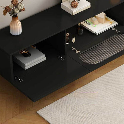 Traditional French Engineered Wood Glass Arch Rectangular Coffee Table With 2 Drawers For Living Room