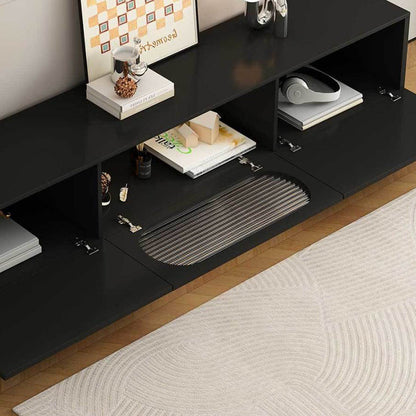 Traditional French Engineered Wood Glass Arch Rectangular Coffee Table With 2 Drawers For Living Room