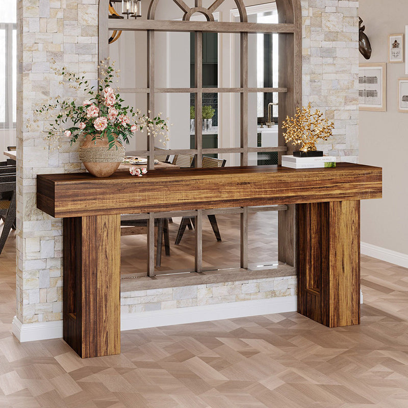 Traditional Chinese MDF Rectangular End Table 1-Tier For Living Room