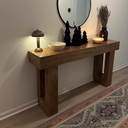 Traditional Chinese MDF Rectangular End Table 1-Tier For Living Room