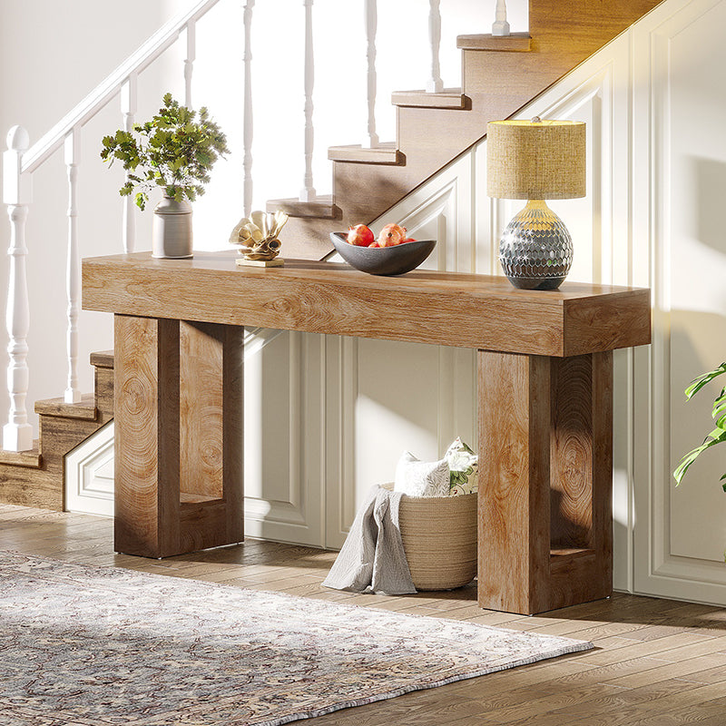 Traditional Chinese MDF Rectangular End Table 1-Tier For Living Room
