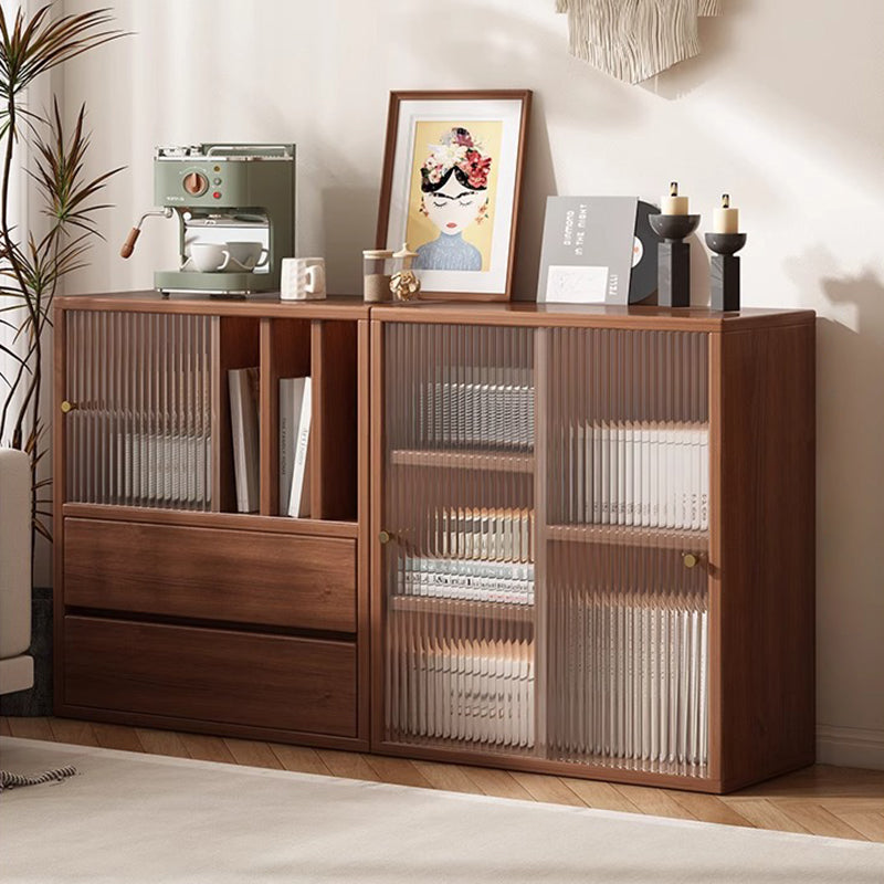 Traditional Chinese Eco Board Acrylic Square Storage Cabinet 2-Drawer For Living Room
