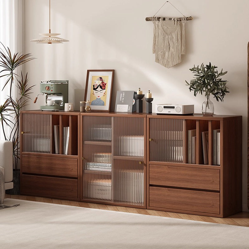Traditional Chinese Eco Board Acrylic Square Storage Cabinet 2-Drawer For Living Room