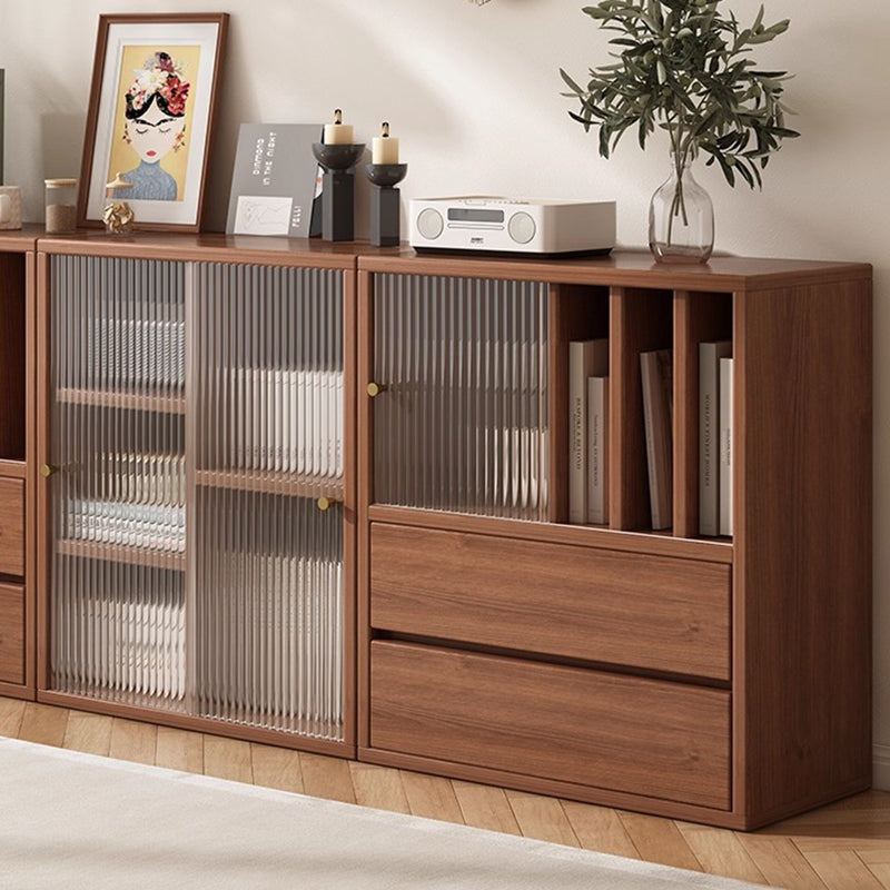 Traditional Chinese Eco Board Acrylic Square Storage Cabinet 2-Drawer For Living Room