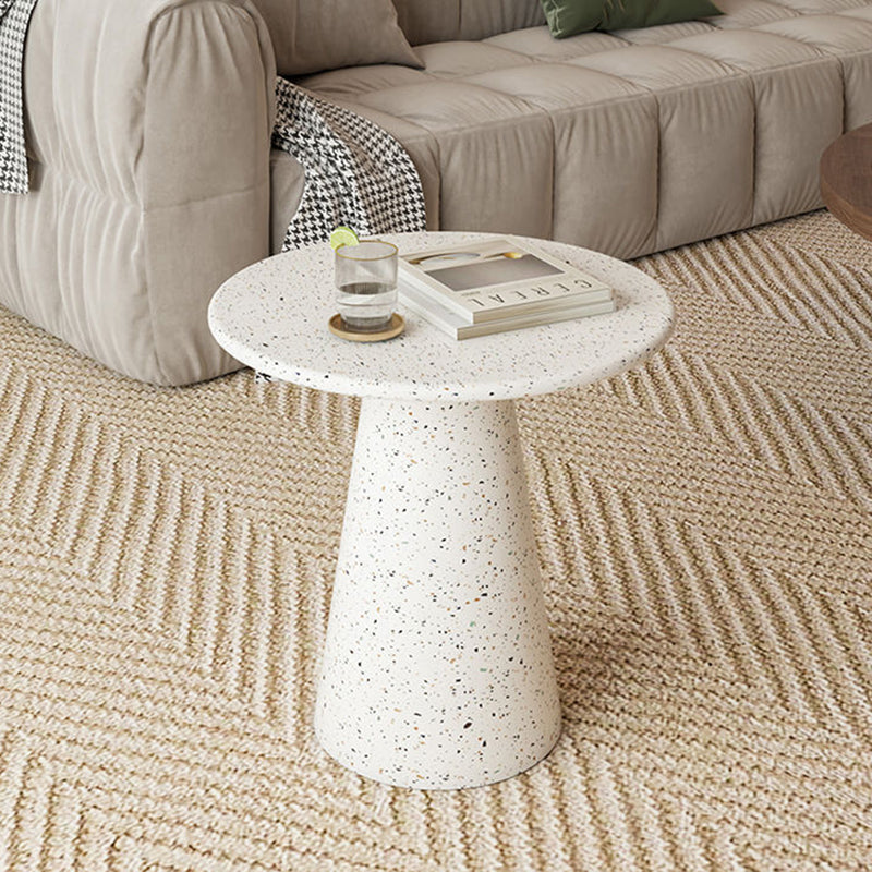 Traditional Japanese Carbon Steel Round Conical End Table 1 Tier For Living Room