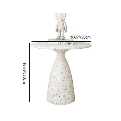 Traditional Japanese Carbon Steel Round Conical End Table 1 Tier For Living Room
