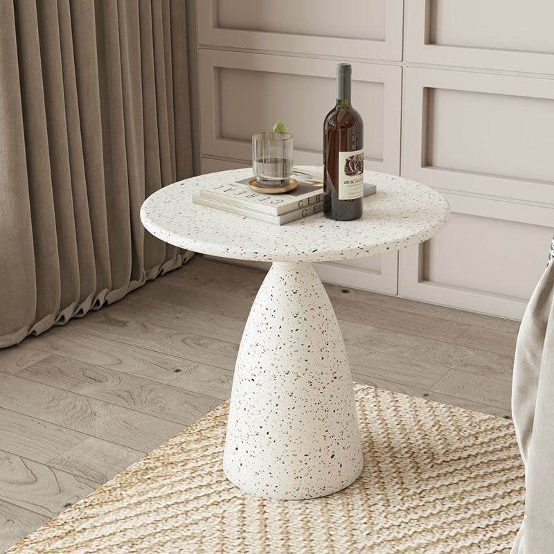 Traditional Japanese Carbon Steel Round Conical End Table 1 Tier For Living Room