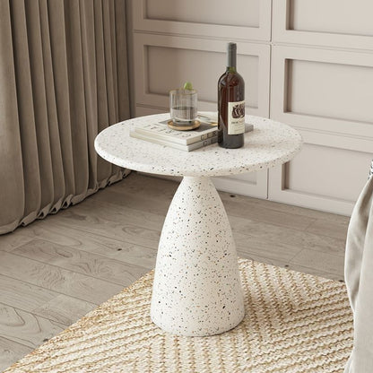 Traditional Japanese Carbon Steel Round Conical End Table 1 Tier For Living Room