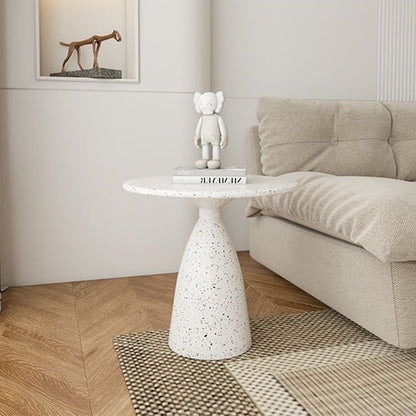 Traditional Japanese Carbon Steel Round Conical End Table 1 Tier For Living Room