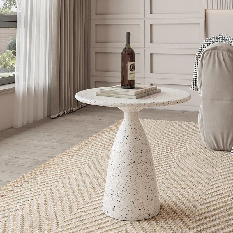 Traditional Japanese Carbon Steel Round Conical End Table 1 Tier For Living Room