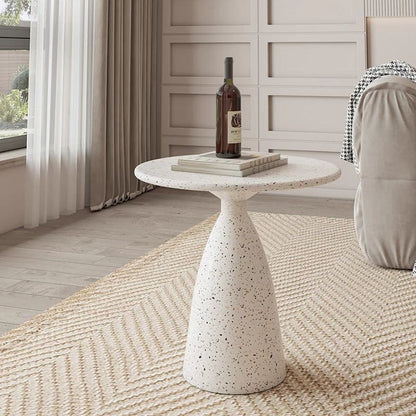 Traditional Japanese Carbon Steel Round Conical End Table 1 Tier For Living Room