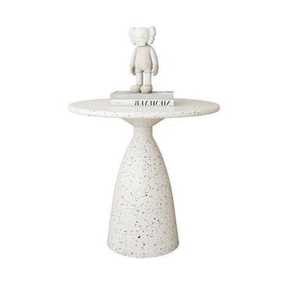 Traditional Japanese Carbon Steel Round Conical End Table 1 Tier For Living Room