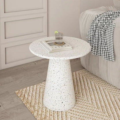 Traditional Japanese Carbon Steel Round Conical End Table 1 Tier For Living Room