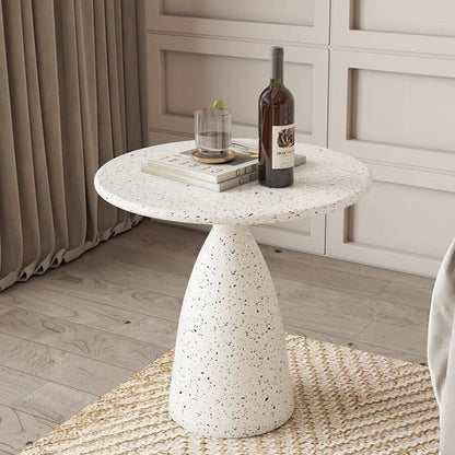 Traditional Japanese Carbon Steel Round Conical End Table 1 Tier For Living Room