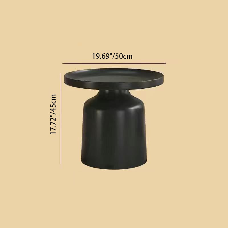 Contemporary Scandinavian MDF Rectangular Round Coffee Table 1 Tier For Living Room