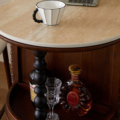 Traditional Chinese Oak Wood Glass Stainless Steel Curved Rectangular Coffee Table 3 Tier For Living Room