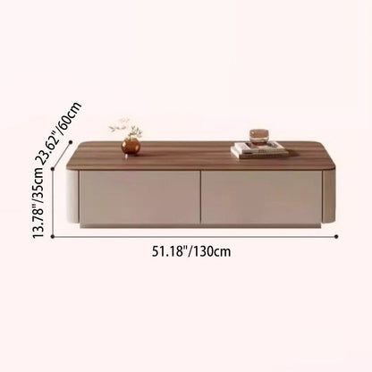 Traditional French Solid Wood Eco Board Rounded Rectangular TV Stand With 2/3 Drawers For Living Room