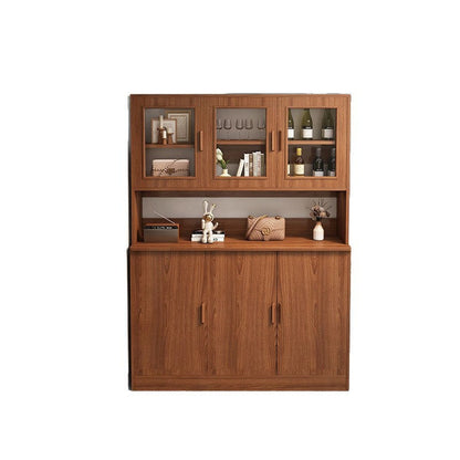Traditional Vintage MDF Rectangular Storage Cabinet 6-Cabinets For Living Room