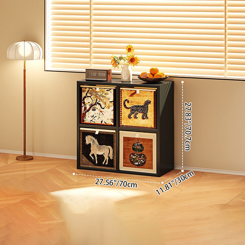Modern Minimalist Carbon Steel Square Rectangle Storage Cabinet 4/6/8-Cabinet For Living Room