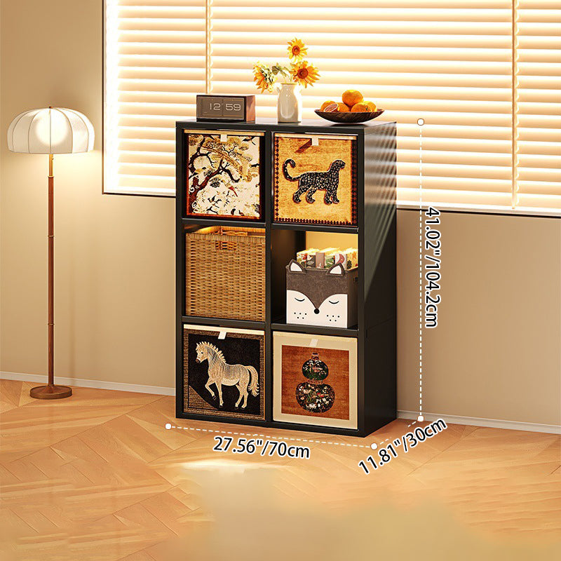 Modern Minimalist Carbon Steel Square Rectangle Storage Cabinet 4/6/8-Cabinet For Living Room