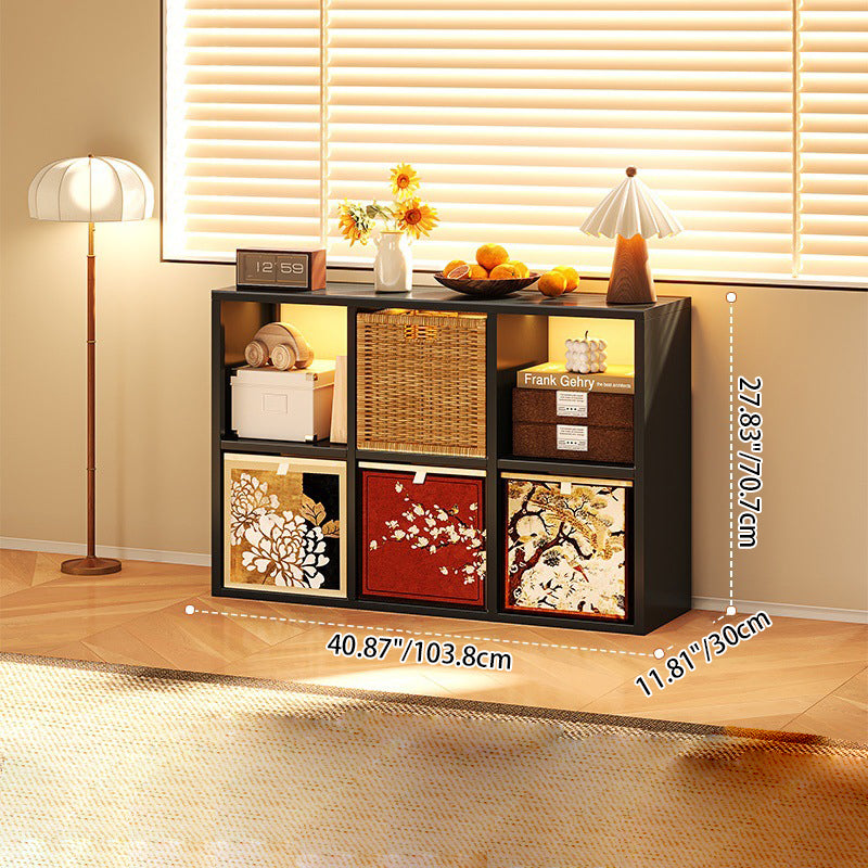 Modern Minimalist Carbon Steel Square Rectangle Storage Cabinet 4/6/8-Cabinet For Living Room