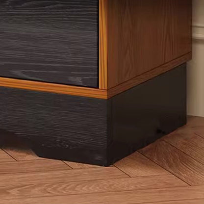 Traditional Chinese Rubberwood Solid Wood Multi-Layer Board Wave Rectangular Storage Cabinet With 2/3/4/7 Drawers For Living Room